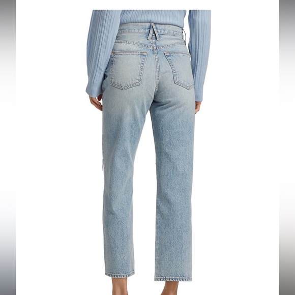 Slvrlake London Ankle Jeans Sz 27 Broken Hearts Wash Distressed EUC Straight Leg - Picture 10 of 10